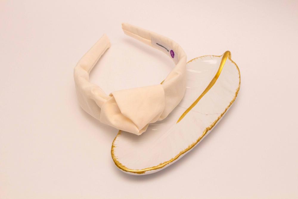 TIARA | TRICOLINE LISO NÓ TURBANTE | MARFIM