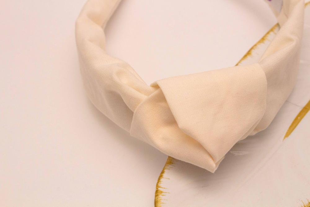 TIARA | TRICOLINE LISO NÓ TURBANTE | MARFIM