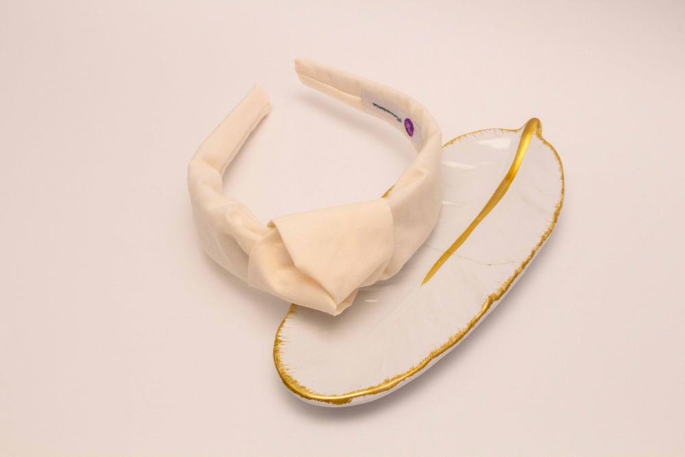 TIARA | TRICOLINE LISO NÓ TURBANTE | MARFIM