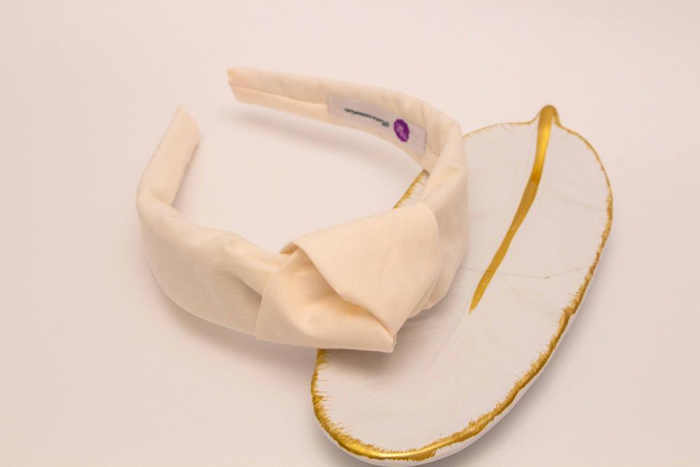 TIARA | TRICOLINE LISO NÓ TURBANTE | MARFIM