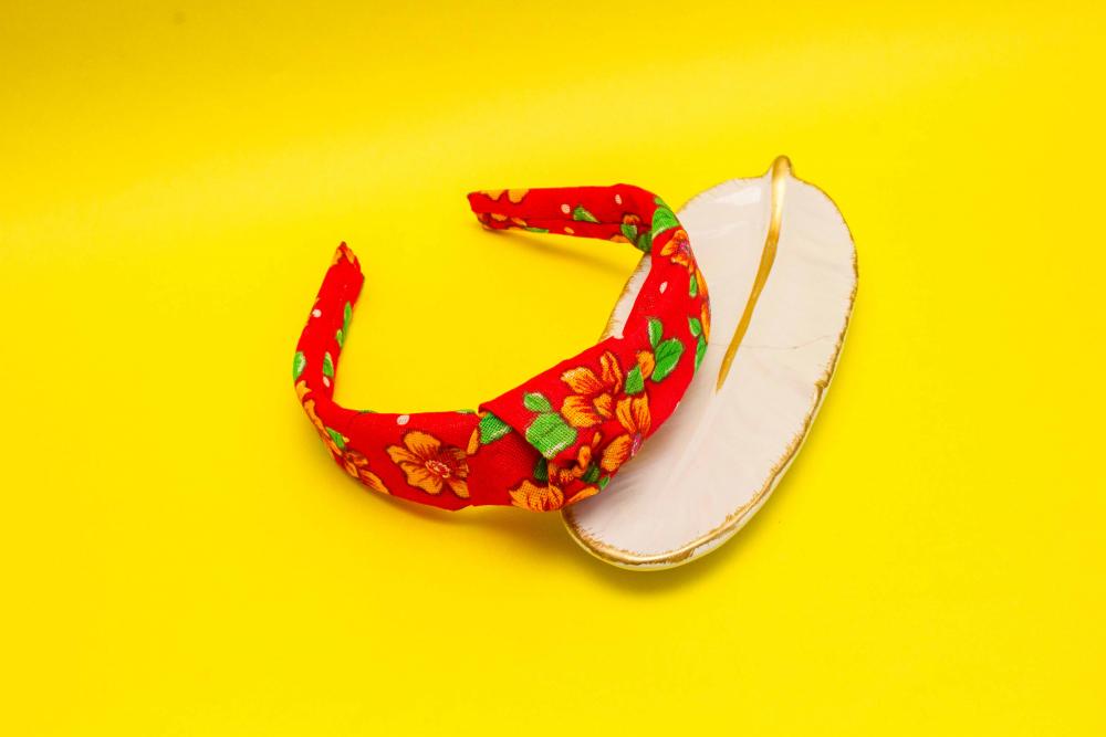 TIARA | TRICOLINE NÓ TURBANTE CHITA (CARNAVAL) | VERMELHO