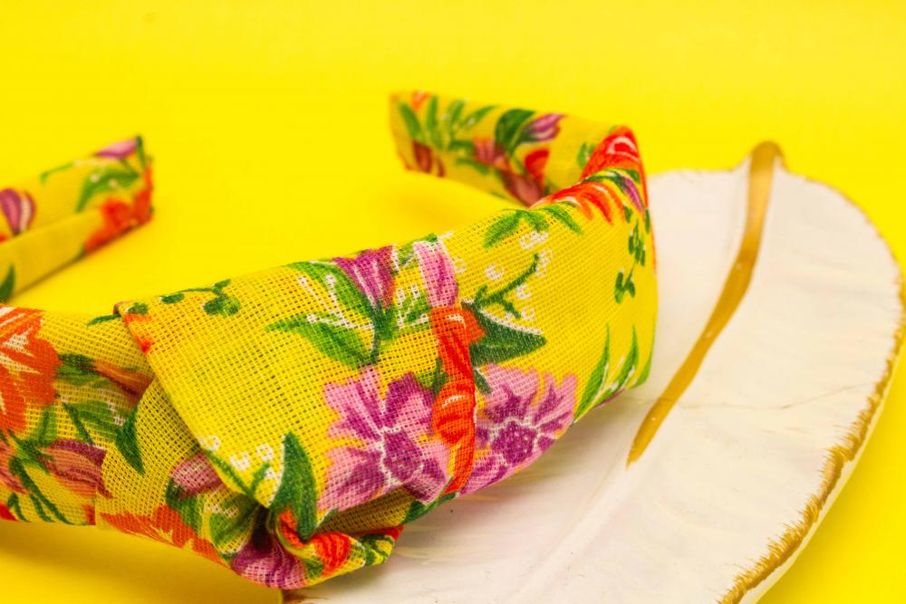TIARA | TRICOLINE NÓ TURBANTE CHITA (CARNAVAL) | AMARELO