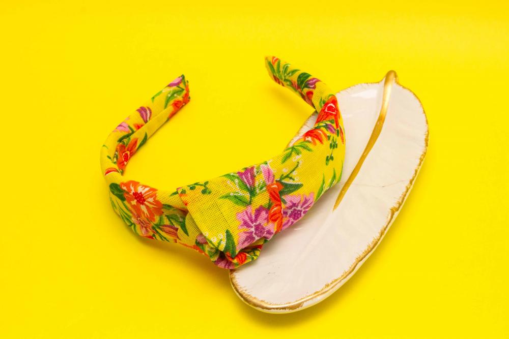 TIARA | TRICOLINE NÓ TURBANTE CHITA (CARNAVAL) | AMARELO