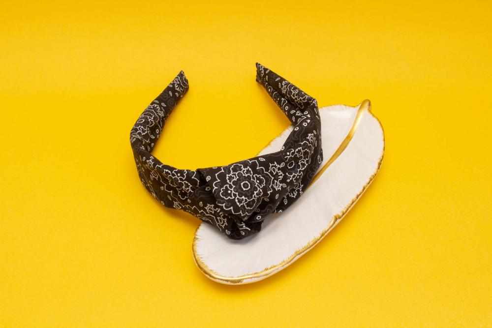 TIARA | TRICOLINE BANDANA NÓ TURBANTE | PRETA