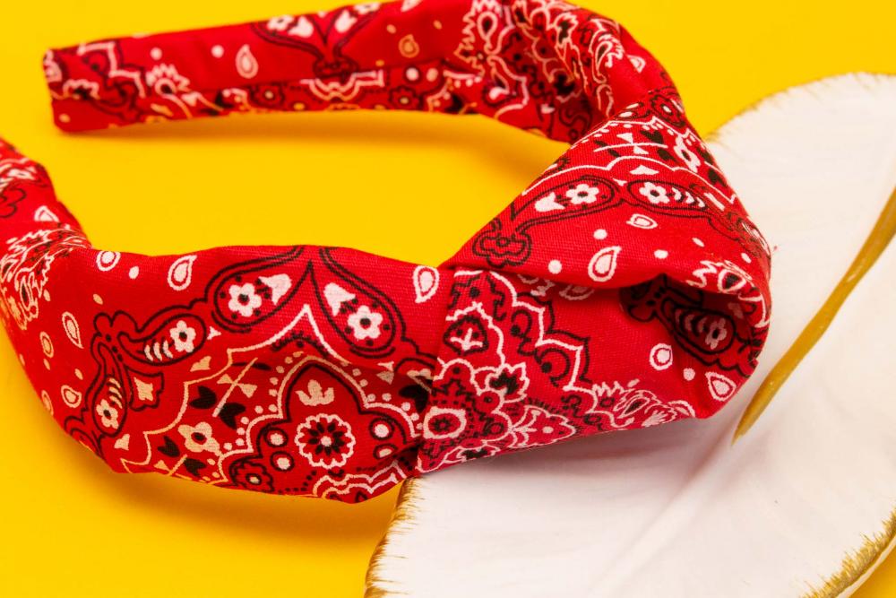 TIARA | TRICOLINE BANDANA NÓ TURBANTE | VERMELHO