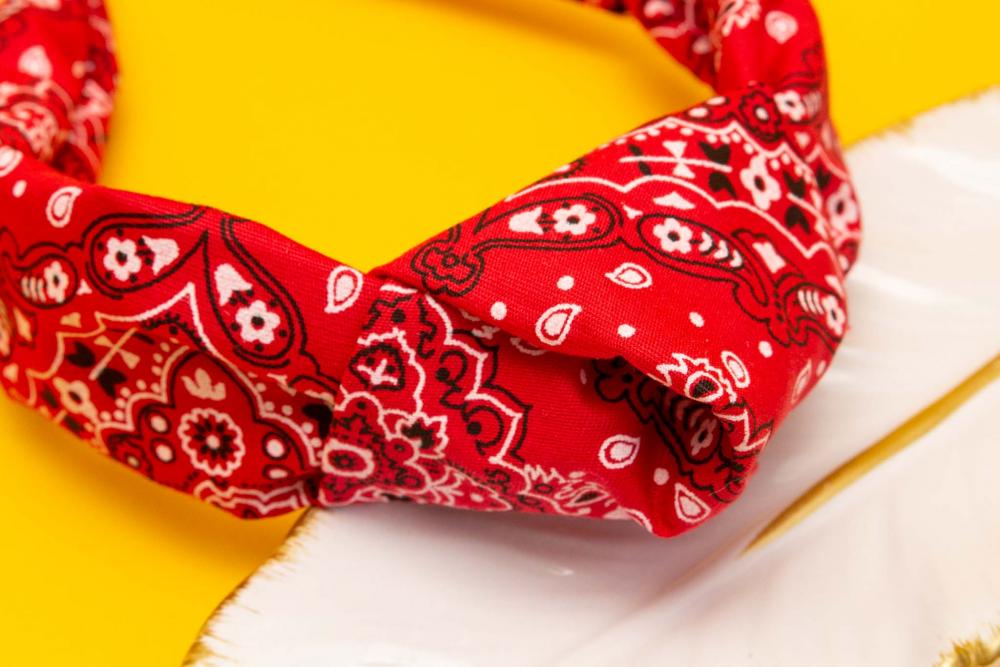 TIARA | TRICOLINE BANDANA NÓ TURBANTE | VERMELHO