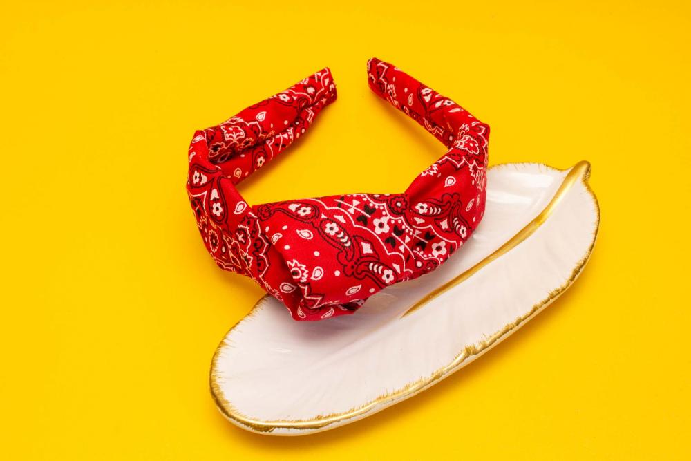TIARA | TRICOLINE BANDANA NÓ TURBANTE | VERMELHO