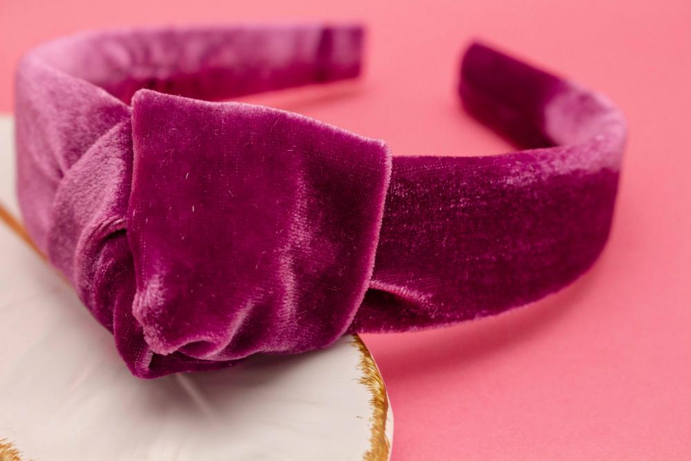 TIARA | NÓ TURBANTE VELUDO | ROXO CRITAL
