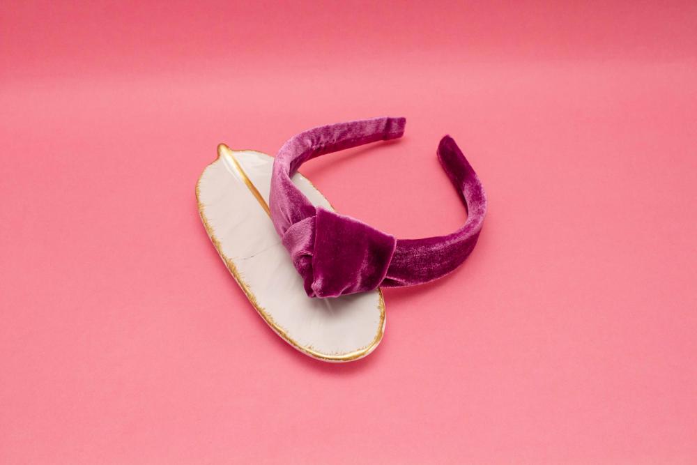 TIARA | NÓ TURBANTE VELUDO | ROXO CRITAL