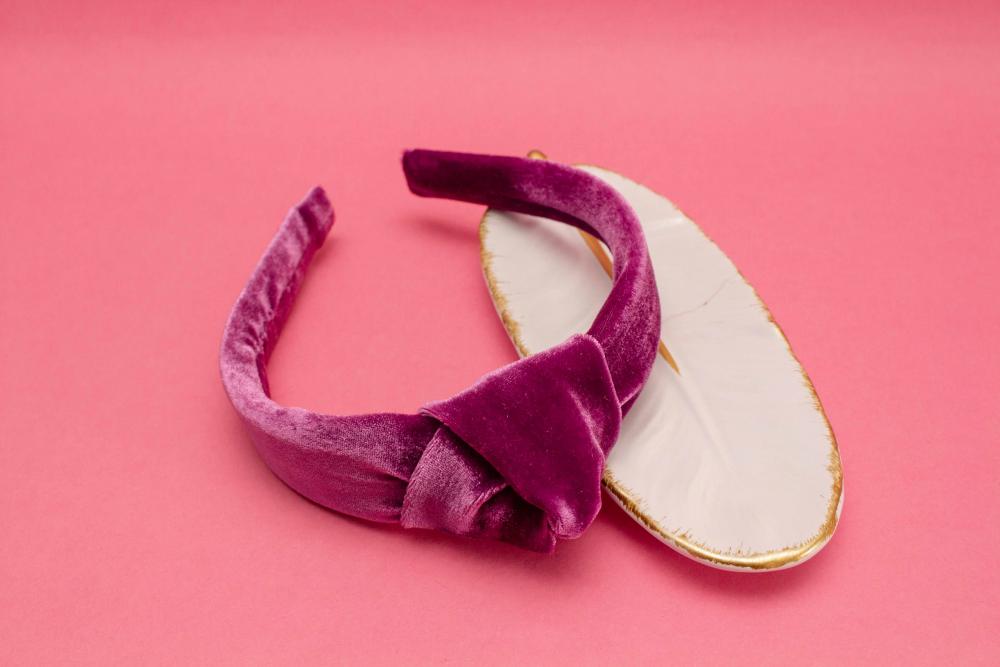 TIARA | NÓ TURBANTE VELUDO | ROXO CRITAL