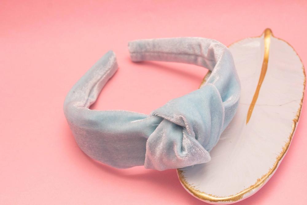 TIARA | NÓ TURBANTE VELUDO | AZUL CLARO