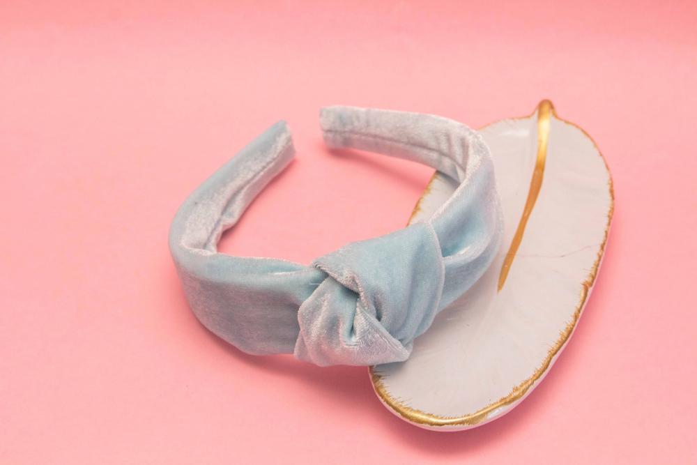 TIARA | NÓ TURBANTE VELUDO | AZUL CLARO