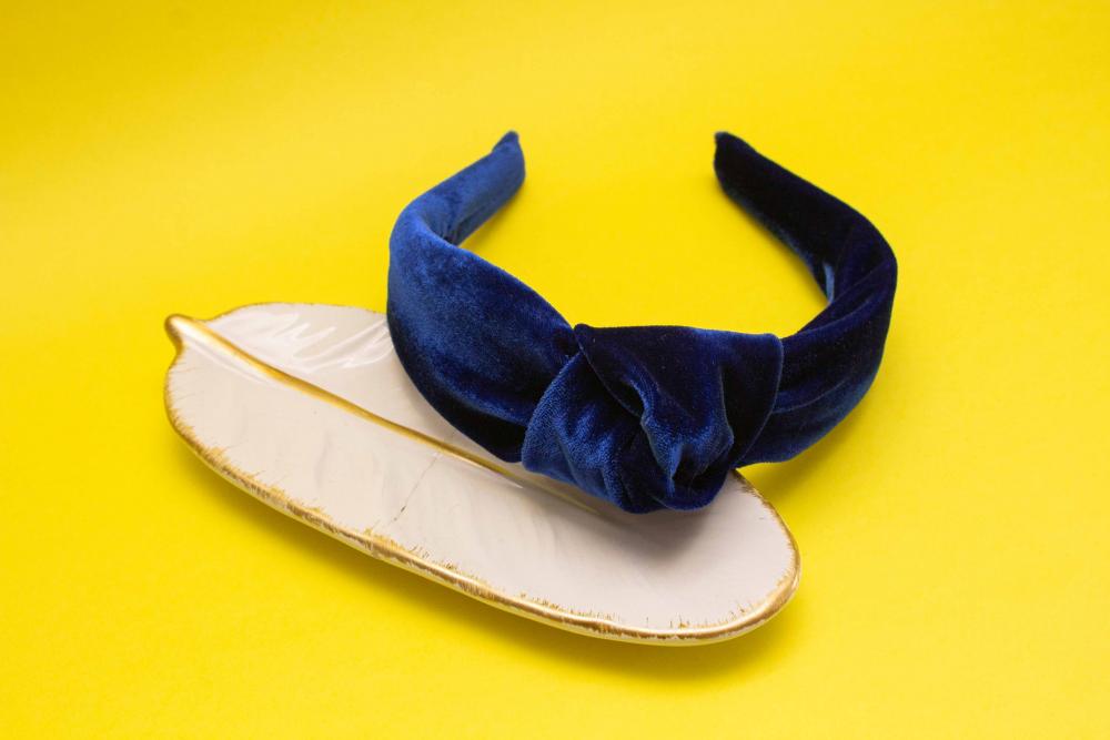 TIARA | NÓ TURBANTE VELUDO | AZUL ROYAL