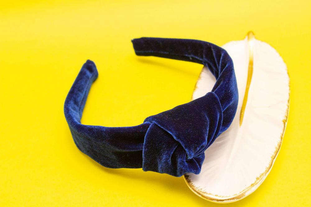 TIARA | NÓ TURBANTE VELUDO | AZUL DIA