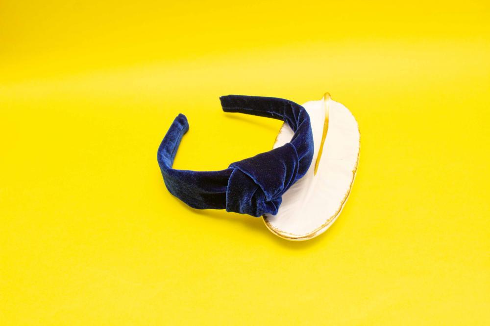 TIARA | NÓ TURBANTE VELUDO | AZUL DIA