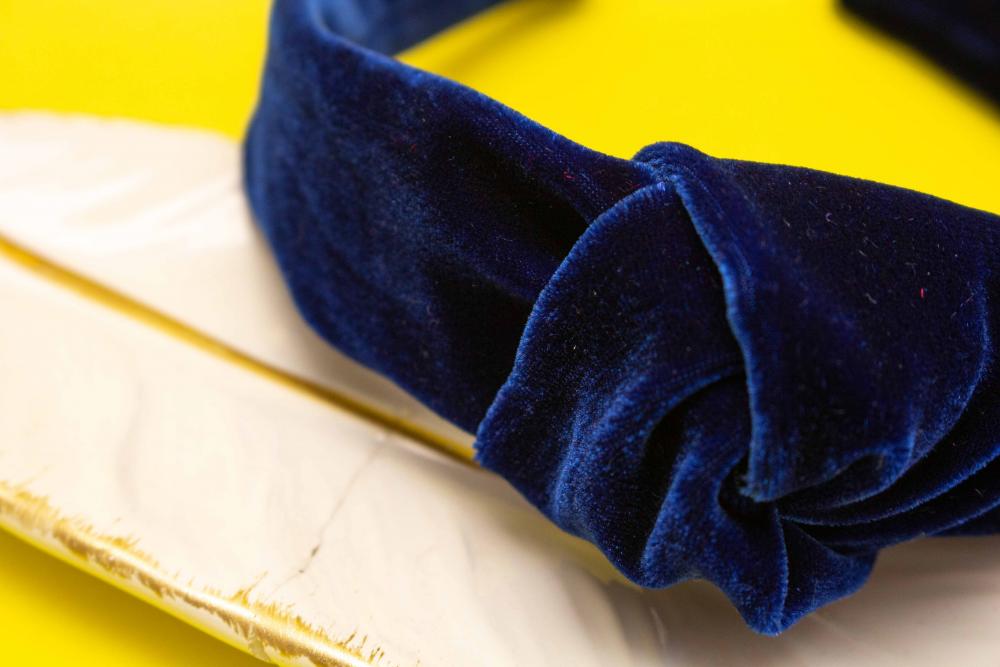 TIARA | NÓ TURBANTE VELUDO | AZUL DIA