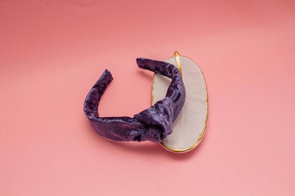 TIARA | NÓ TURBANTE VELUDO | INDIGO