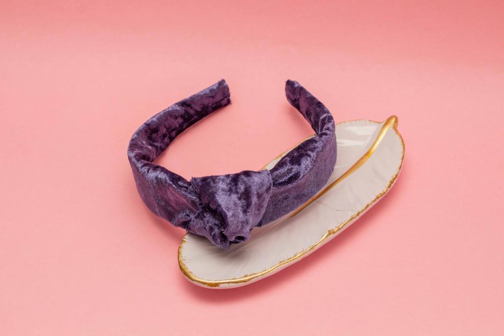 TIARA | NÓ TURBANTE VELUDO | INDIGO