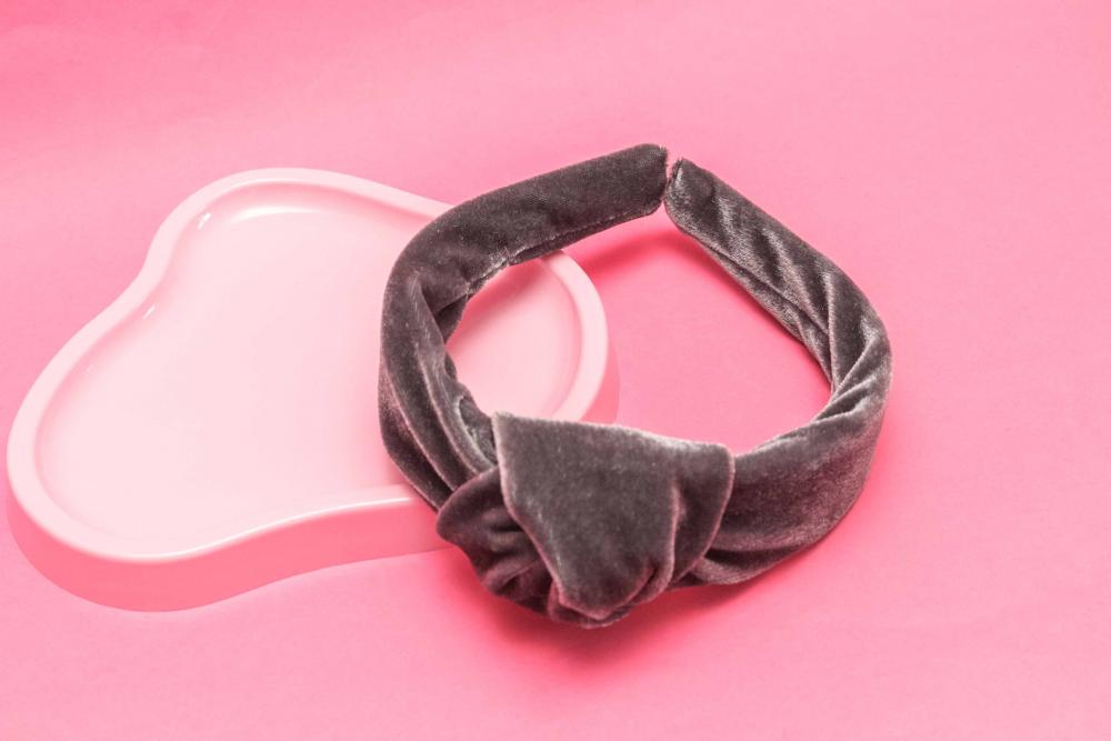 TIARA | NÓ TURBANTE VELUDO | CINZA