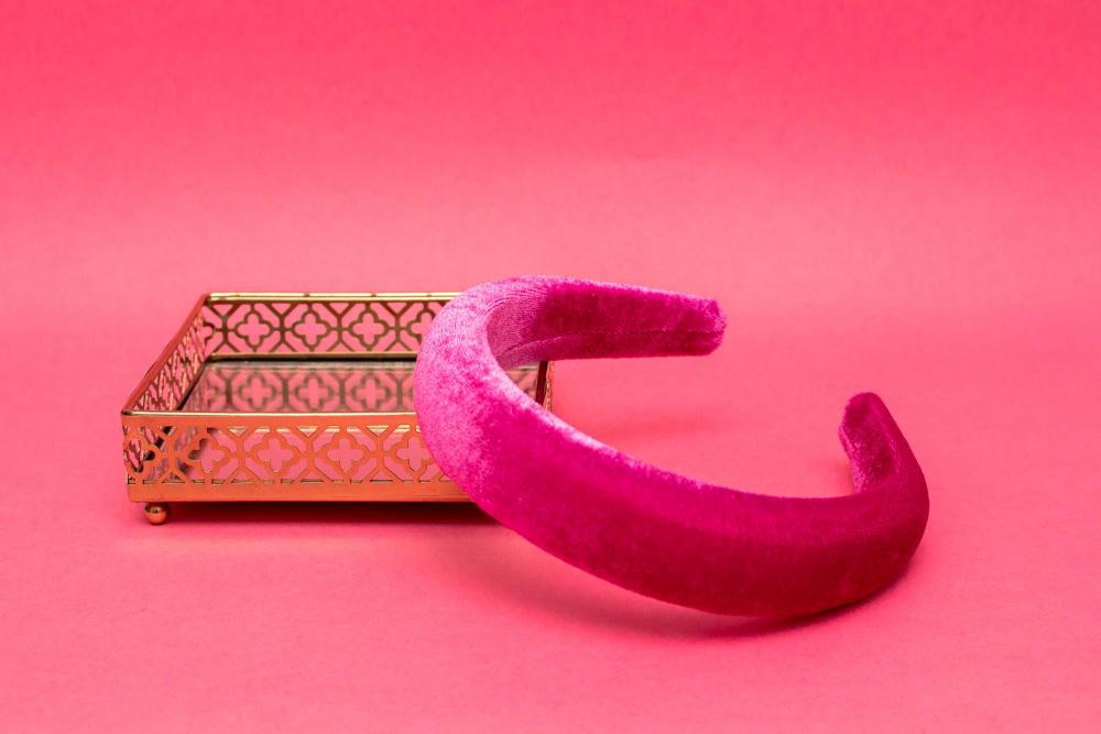 TIARA | CHEIA VELUDO | PINK
