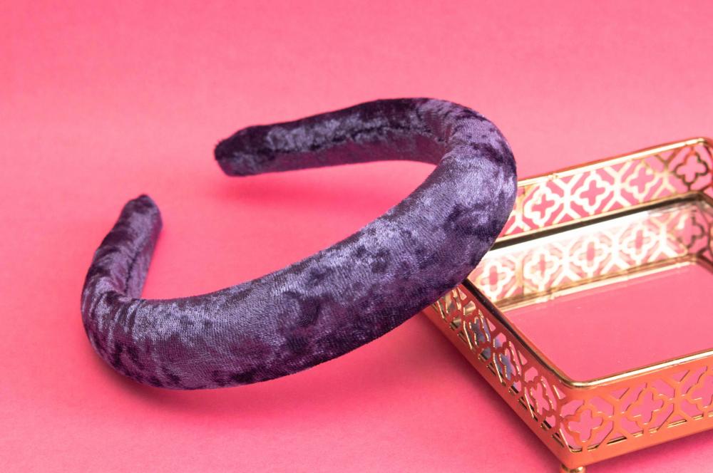TIARA | CHEIA VELUDO | INDIGO