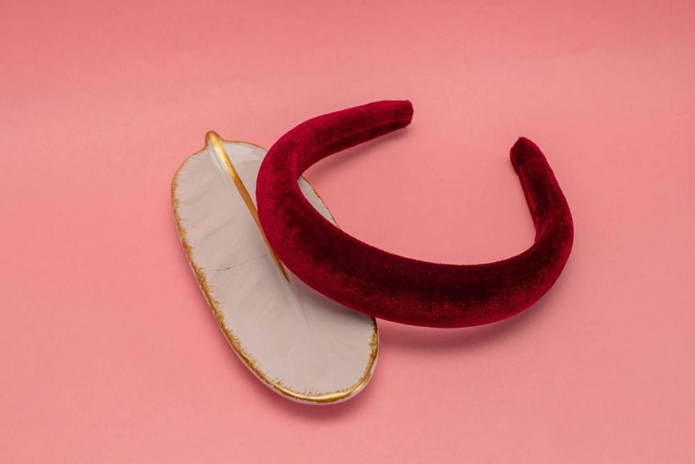 TIARA | CHEIA VELUDO  | MARSALA