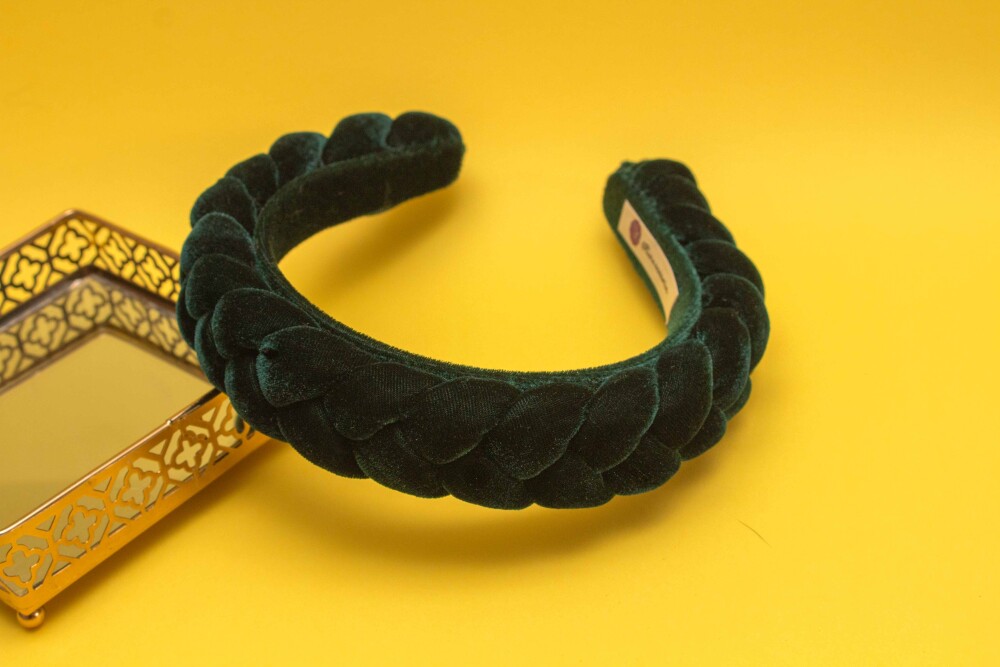 TIARA | TRANÇA CHEIA VELUDO | VERDE
