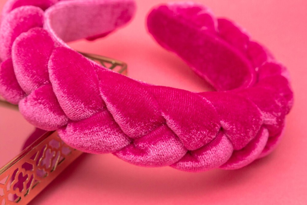 TIARA | TRANÇA CHEIA VELUDO | PINK
