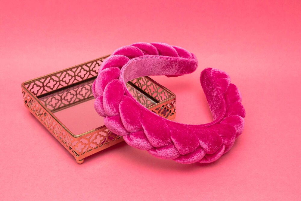 TIARA | TRANÇA CHEIA VELUDO | PINK