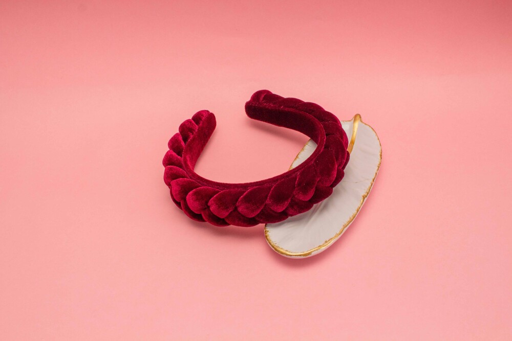 TIARA | TRANÇA CHEIA VELUDO | MARSALA