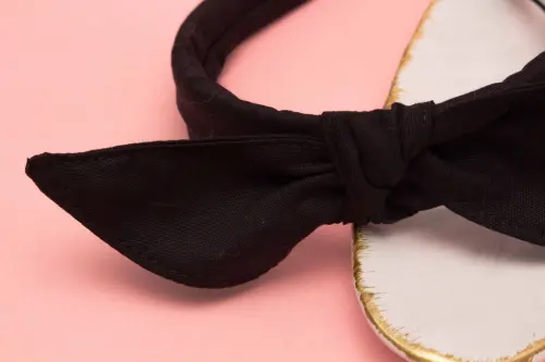 TIARA | TRICOLINE LISO LAÇO | PRETO
