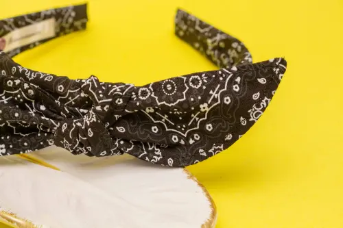 TIARA | TRICOLINE BANDANA LAÇO | PRETA
