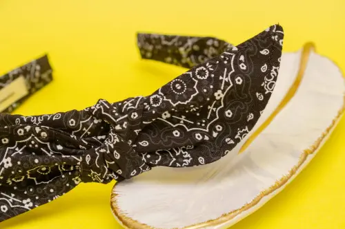TIARA | TRICOLINE BANDANA LAÇO | PRETA
