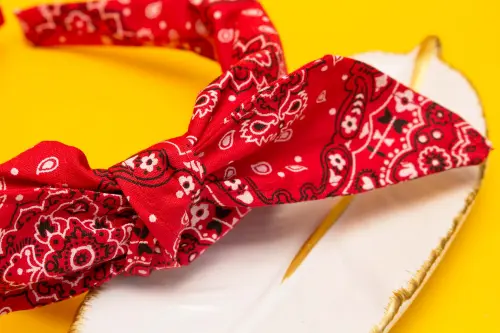 TIARA | TRICOLINE BANDANA LAÇO | VERMELHA
