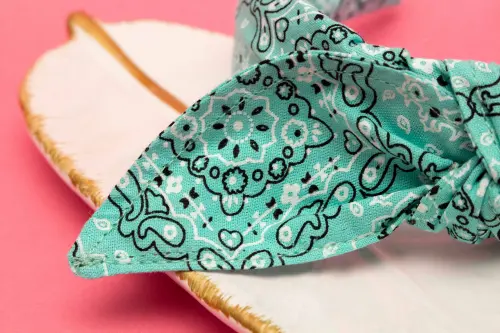 TIARA | TRICOLINE BANDANA LAÇO | AZUL CLARA
