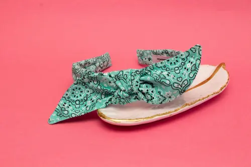 TIARA | TRICOLINE BANDANA LAÇO | AZUL CLARA