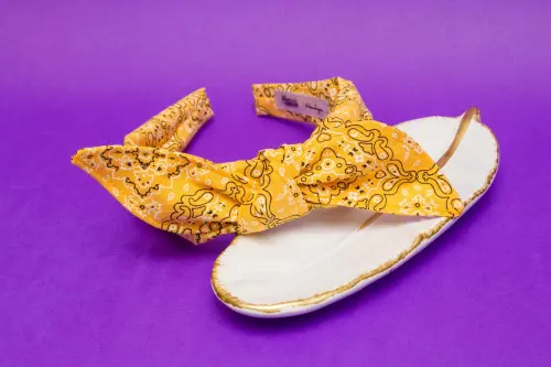 TIARA | TRICOLINE BANDANA LAÇO | AMARELA