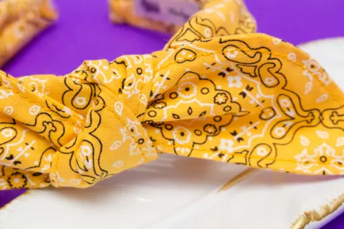 TIARA | TRICOLINE BANDANA LAÇO | AMARELA