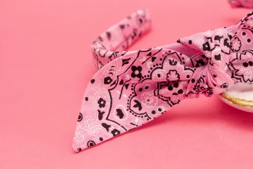TIARA | TRICOLINE BANDANA LAÇO  | ROSA CLARO