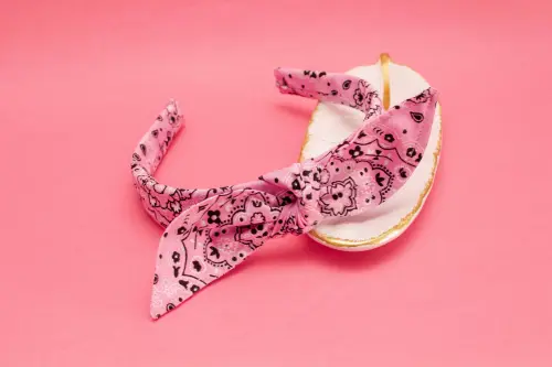 TIARA | TRICOLINE BANDANA LAÇO  | ROSA CLARO