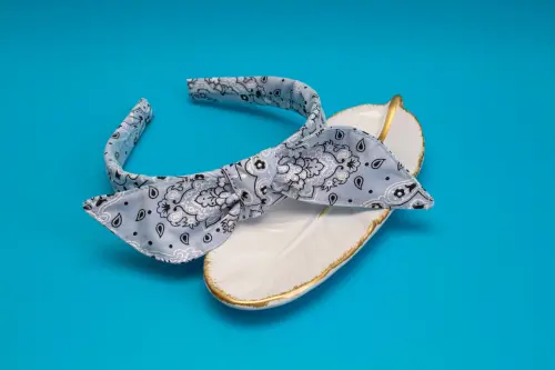 TIARA | TRICOLINE BANDANA LAÇO  | AZUL GELO