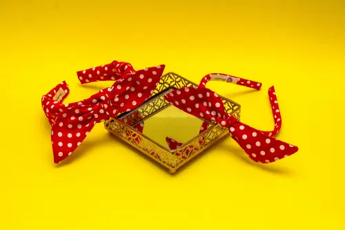 KIT MÃE E FILHA TRICOLINE LAÇO COM BOLINHA (2 TIARA) | VERMELHO