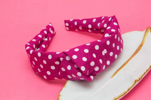 TIARA | TRICOLINE COM BOLINHA NÓ TURBANTE | BORDÔ
