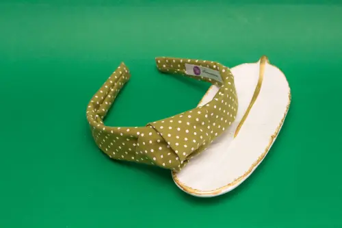 TIARA | TRICOLINE COM BOLINHA NÓ TURBANTE | VERDE