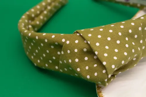 TIARA | TRICOLINE COM BOLINHA NÓ TURBANTE | VERDE