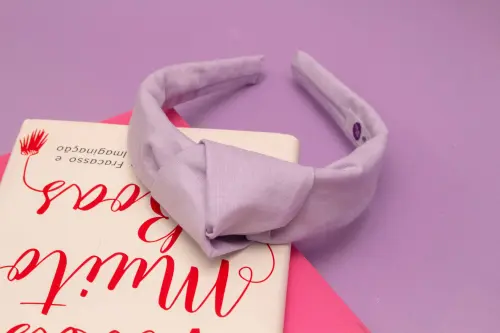 TIARA | TRICOLINE LISO NÓ TURBANTE | LILÁS