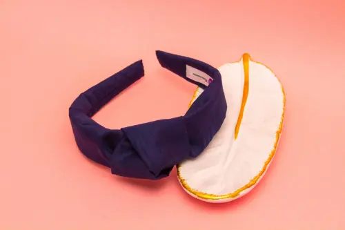 TIARA | TRICOLINE LISO NÓ TURBANTE | AZUL MARINHO