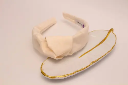 TIARA | TRICOLINE LISO NÓ TURBANTE | MARFIM