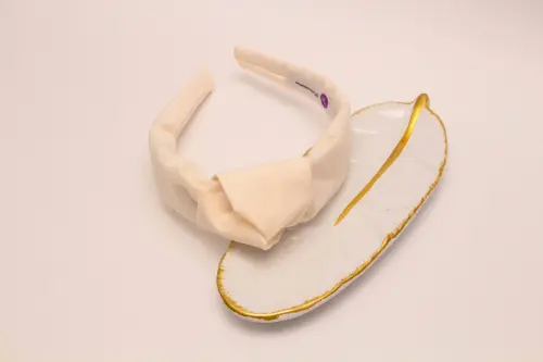 TIARA | TRICOLINE LISO NÓ TURBANTE | MARFIM