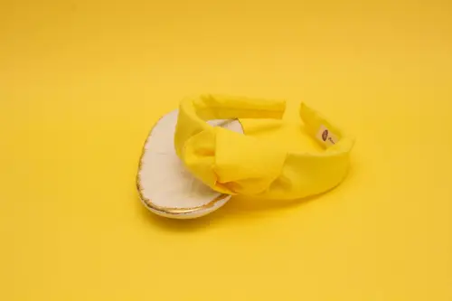 TIARA | TRICOLINE LISO NÓ TURBANTE | AMARELO